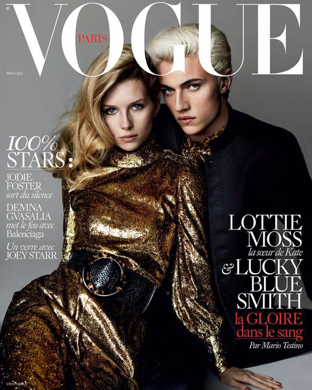 Vogue France - Mario Testino - Lottie Moss & Lucky Blue Smith